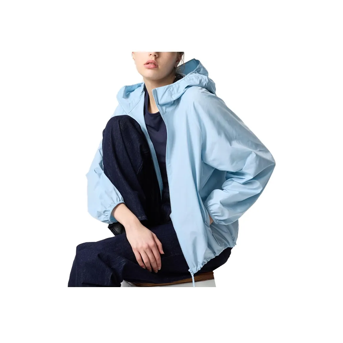 UNIQLO PARKA Куртка Женская Светло-Синяя