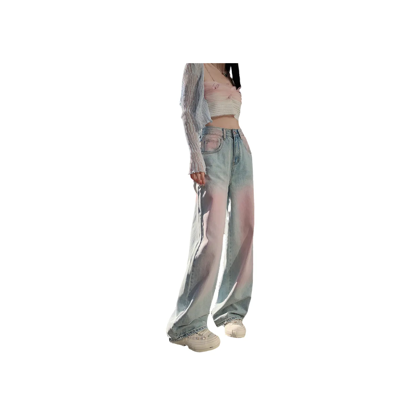HELEH Jeans Women's Blush Color