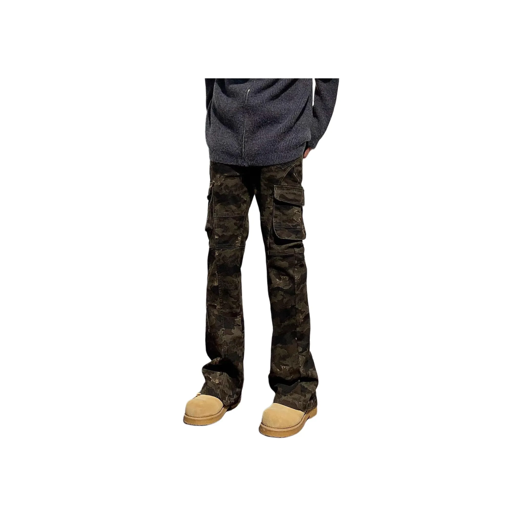 Menglaini Jeans Unisex Camouflage