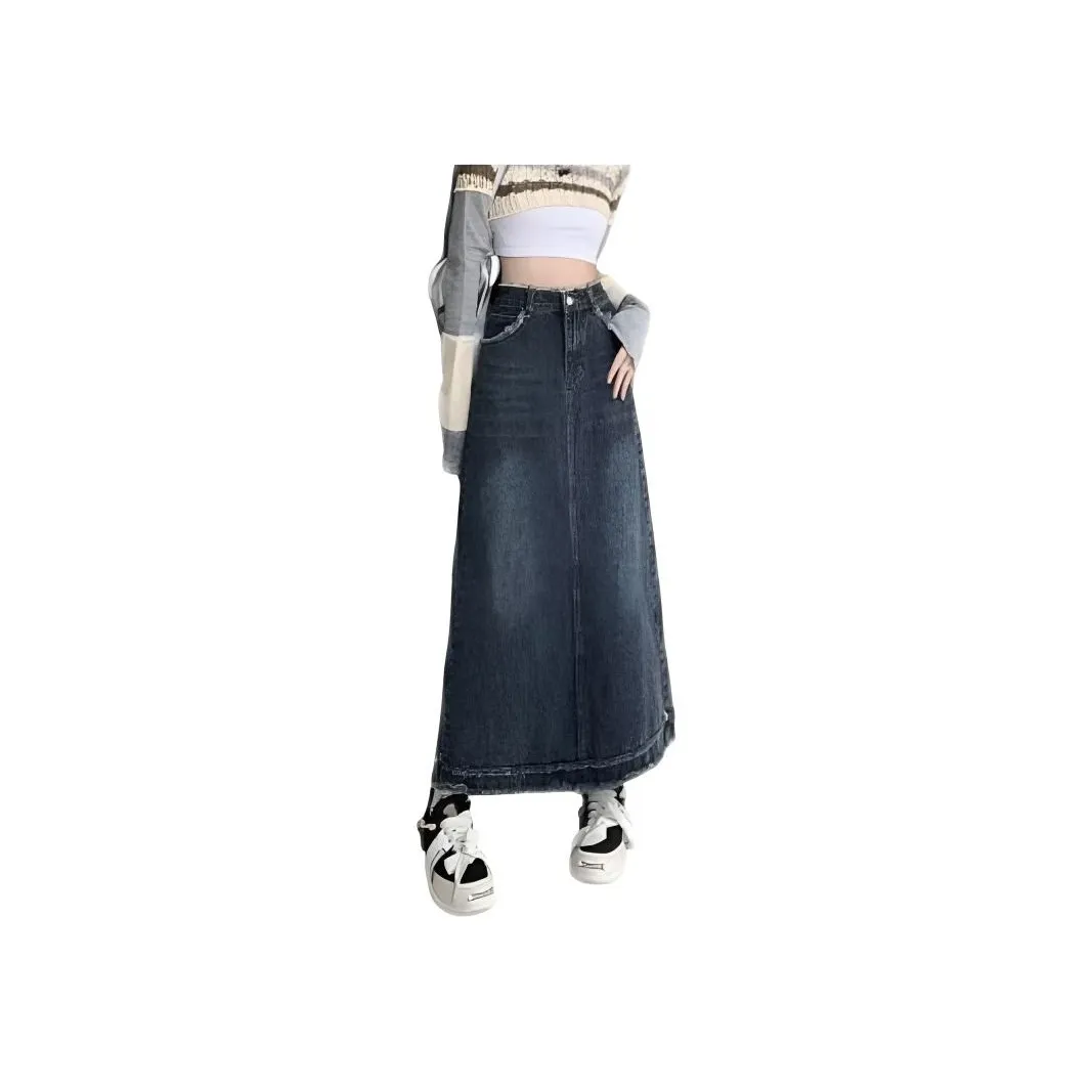 Genius Pooh Denim Long Skirt Women's