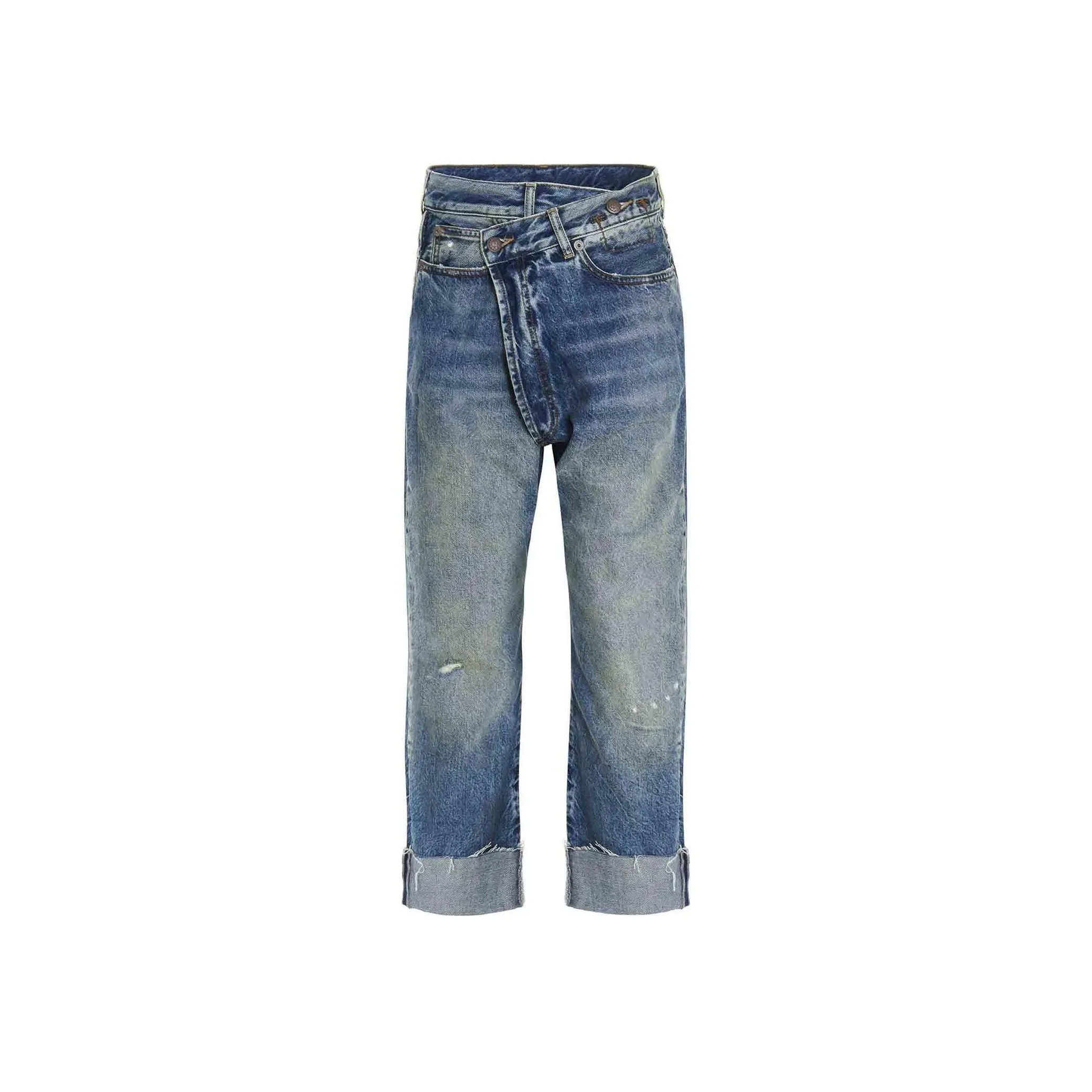 R13 Crossover Cropped Jeans