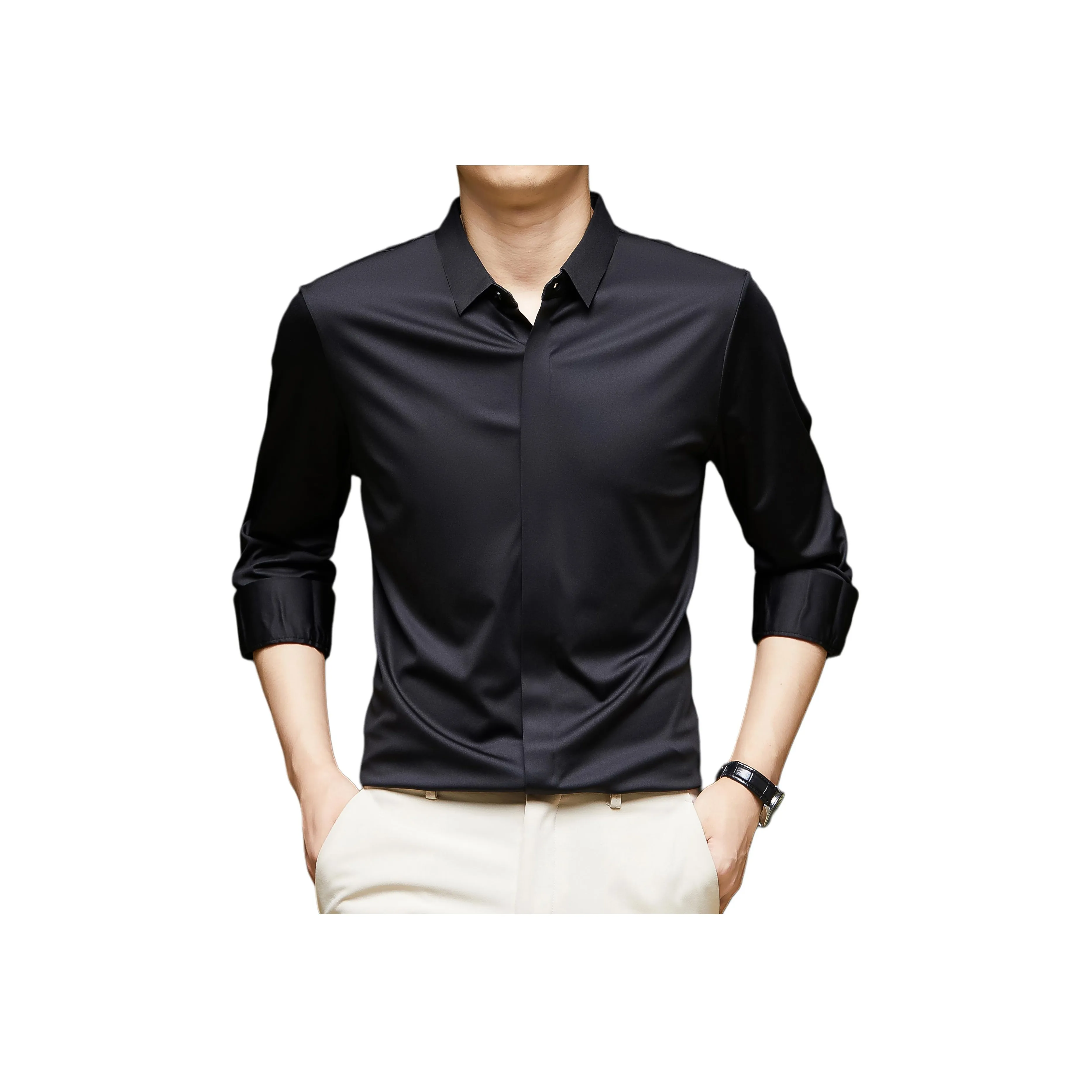 PIERRE CARDIN Shirt Men's Burgundy