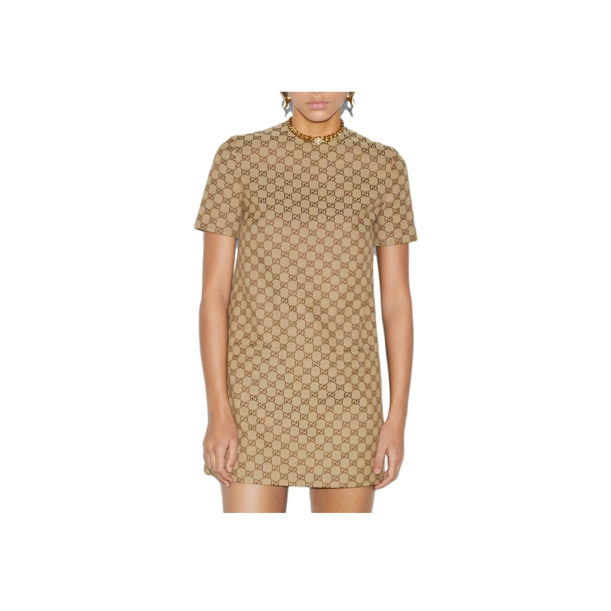 GUCCI Gg Drop Shoulder Mini Dress