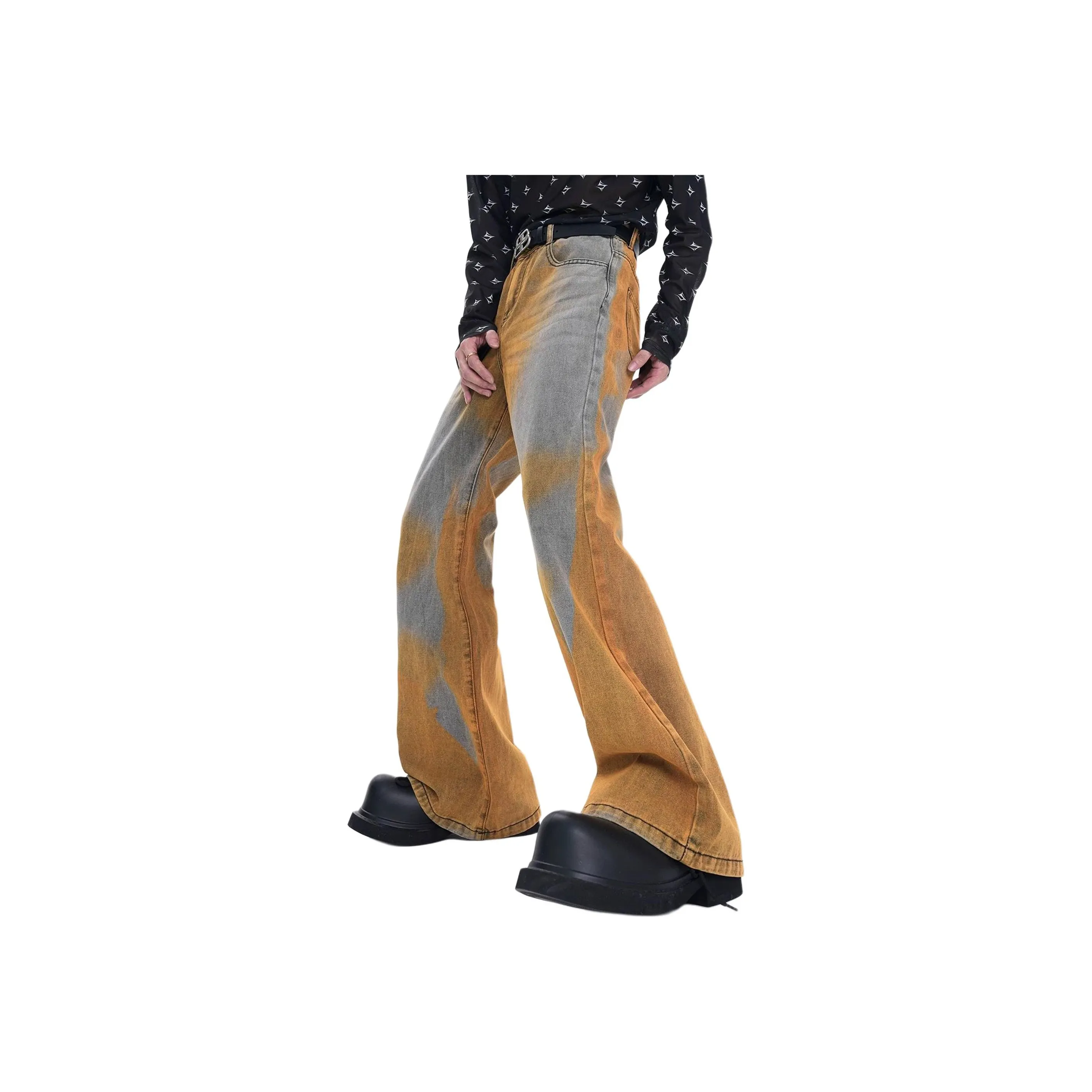 TAOKK Неоново-желтые унисекс джинсы