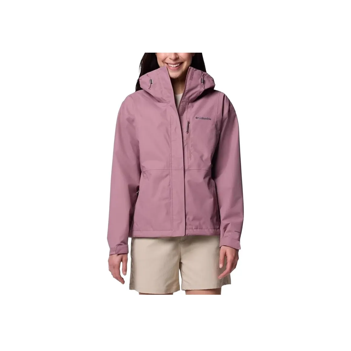 Columbia совместный бренд SS25 поход водонепроницаемый ветрозащитный и дышащий ветровка женский темно-розовый