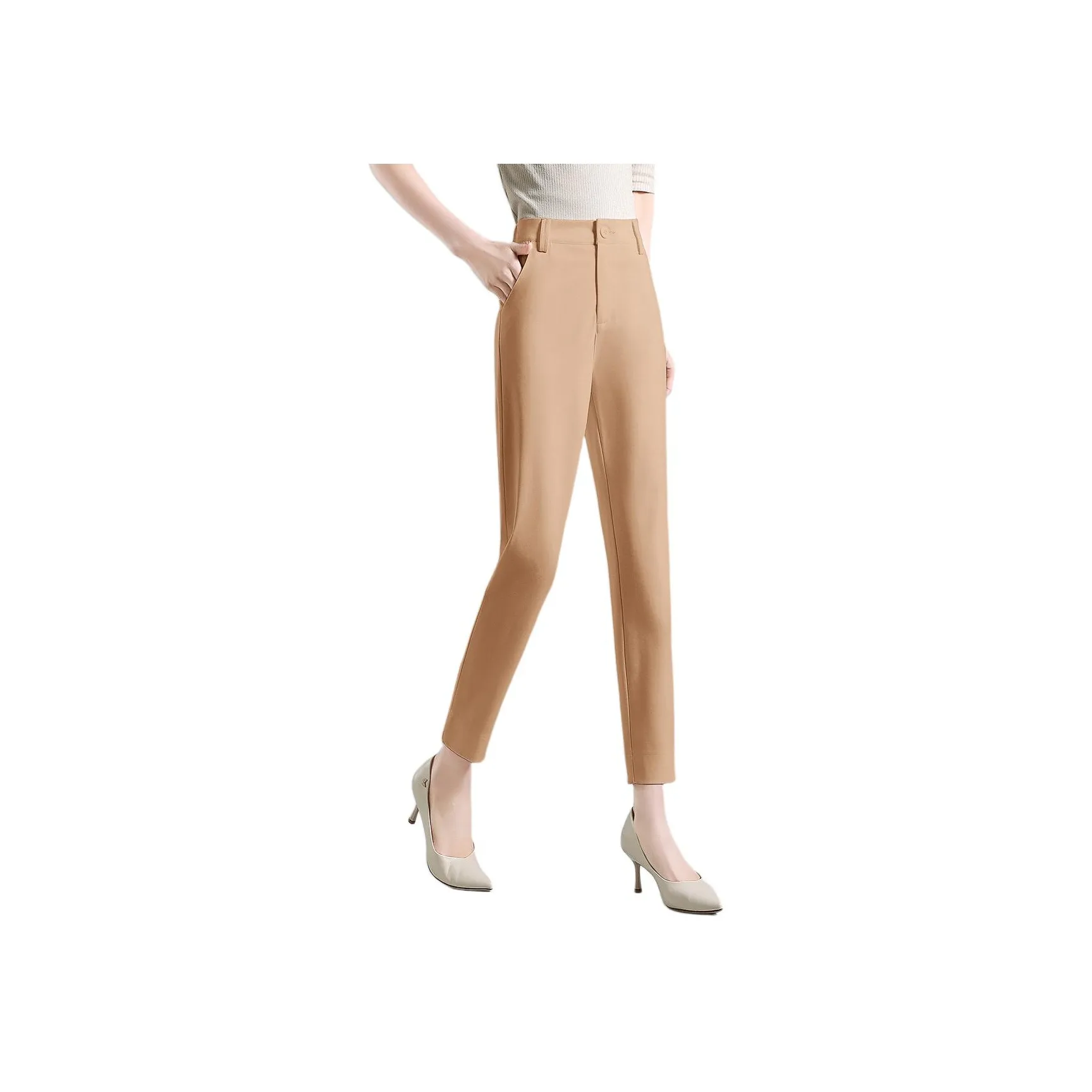 Mo Han Yi Mei Повседневные брюки Женские Хаки