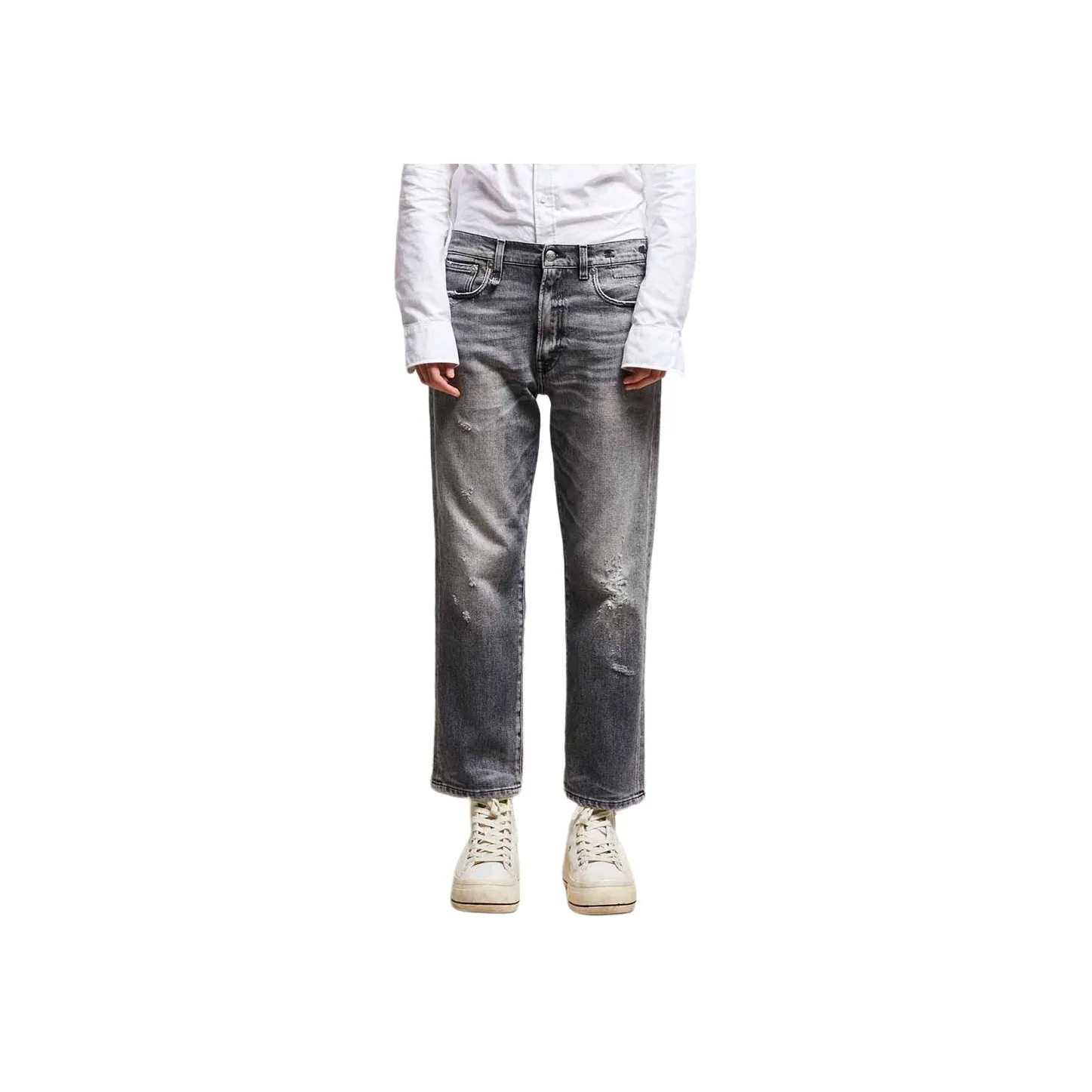 R13 Distressed Boyfriend Jeans