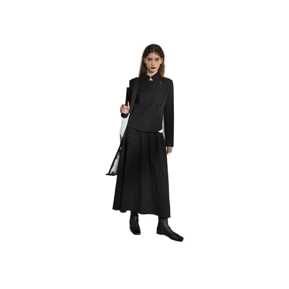 Rizhuo Jackets Coats Women's Serene Shadow Black