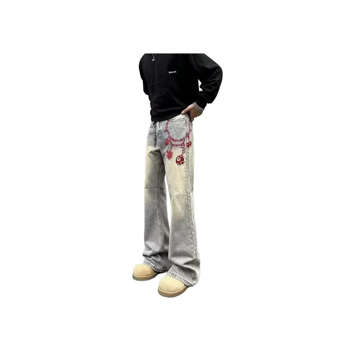 NHZN Jeans Unisex Yellow Mud