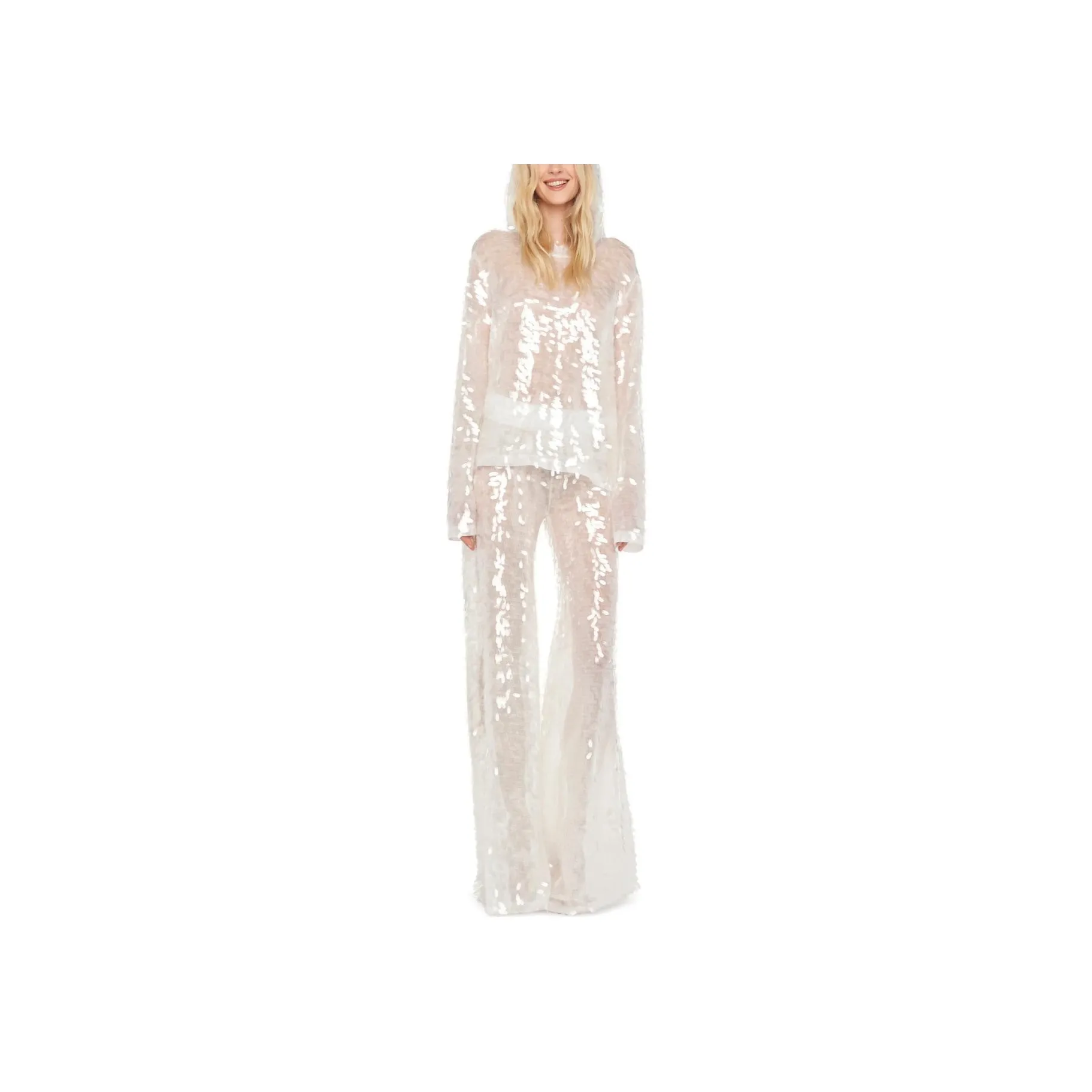 NORMA KAMALI Sequin embellished Hoodie