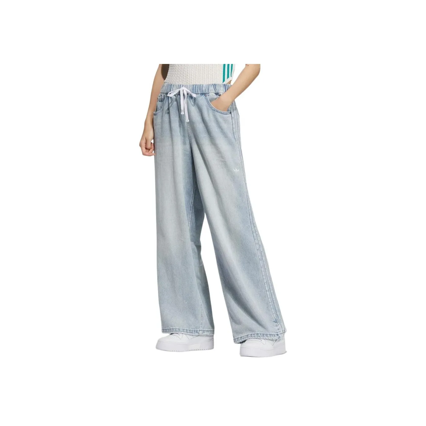 adidas originals Светло-синий деним Женские Джинсы