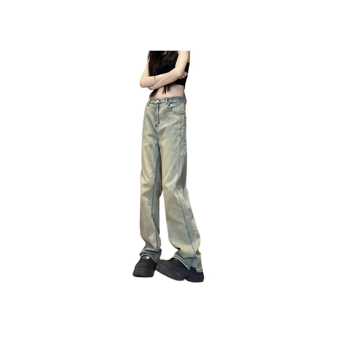 Menglaini Jeans Unisex