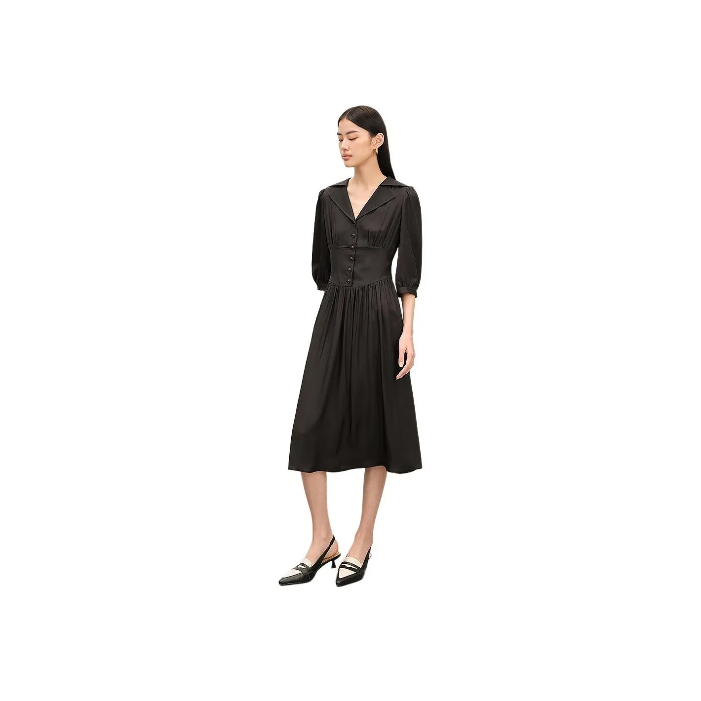 NAWEI Long Sleeved Dress Women's Black