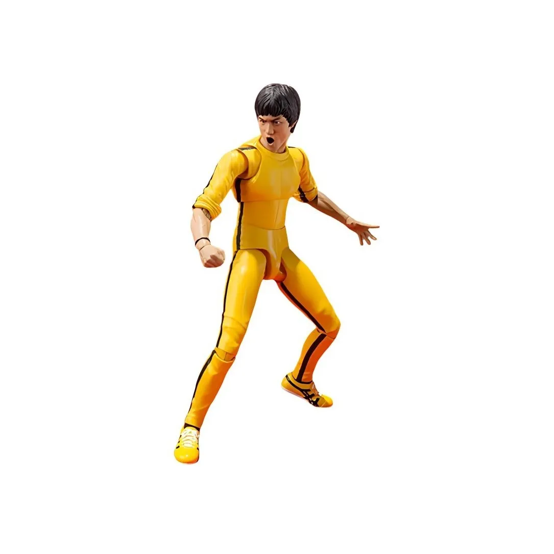 BANDAI SHF Bruce Lee Bruce Lee Yellow Track And Field Clothing Action Figures 14cm