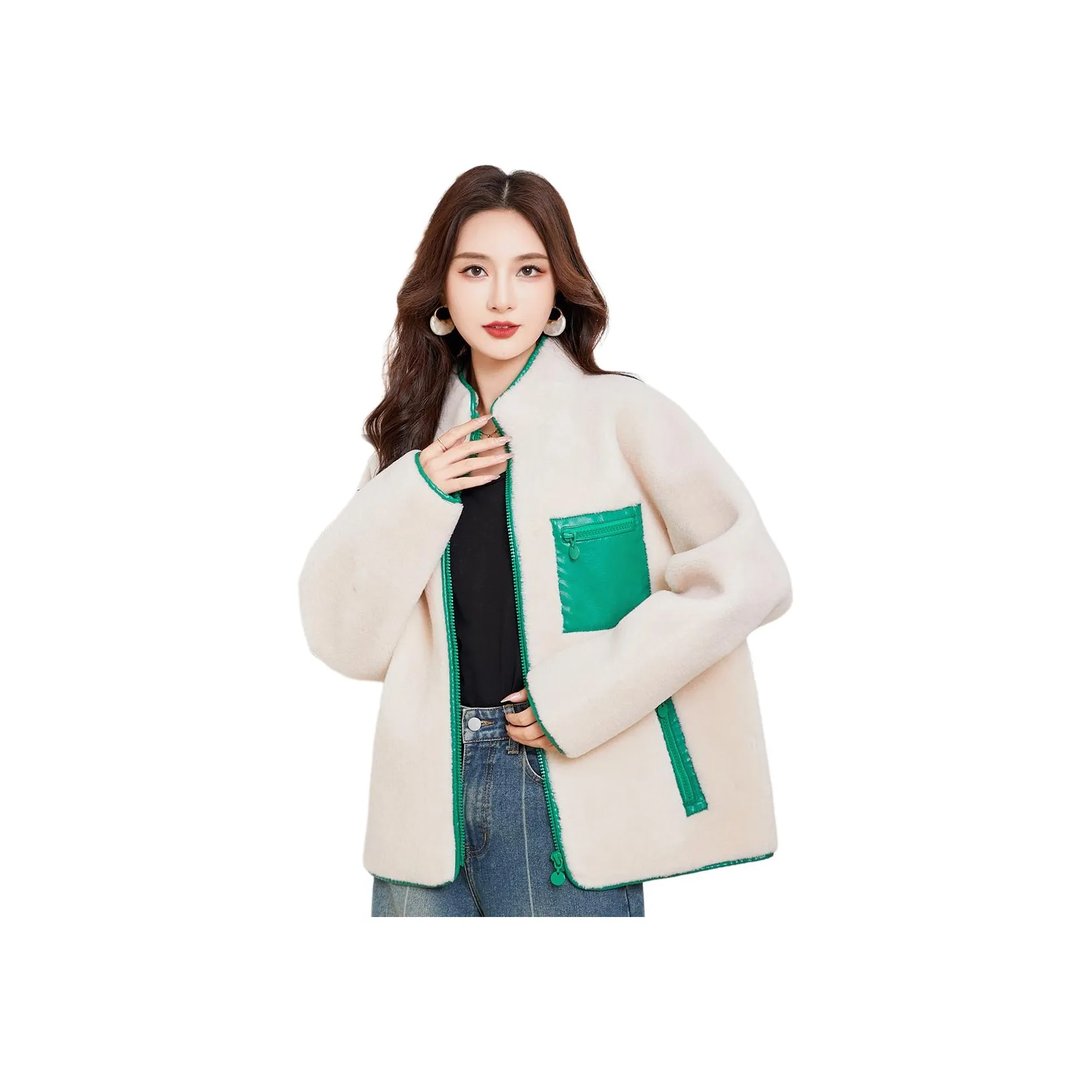 BILISISHANYANG Мех Пальто Женское