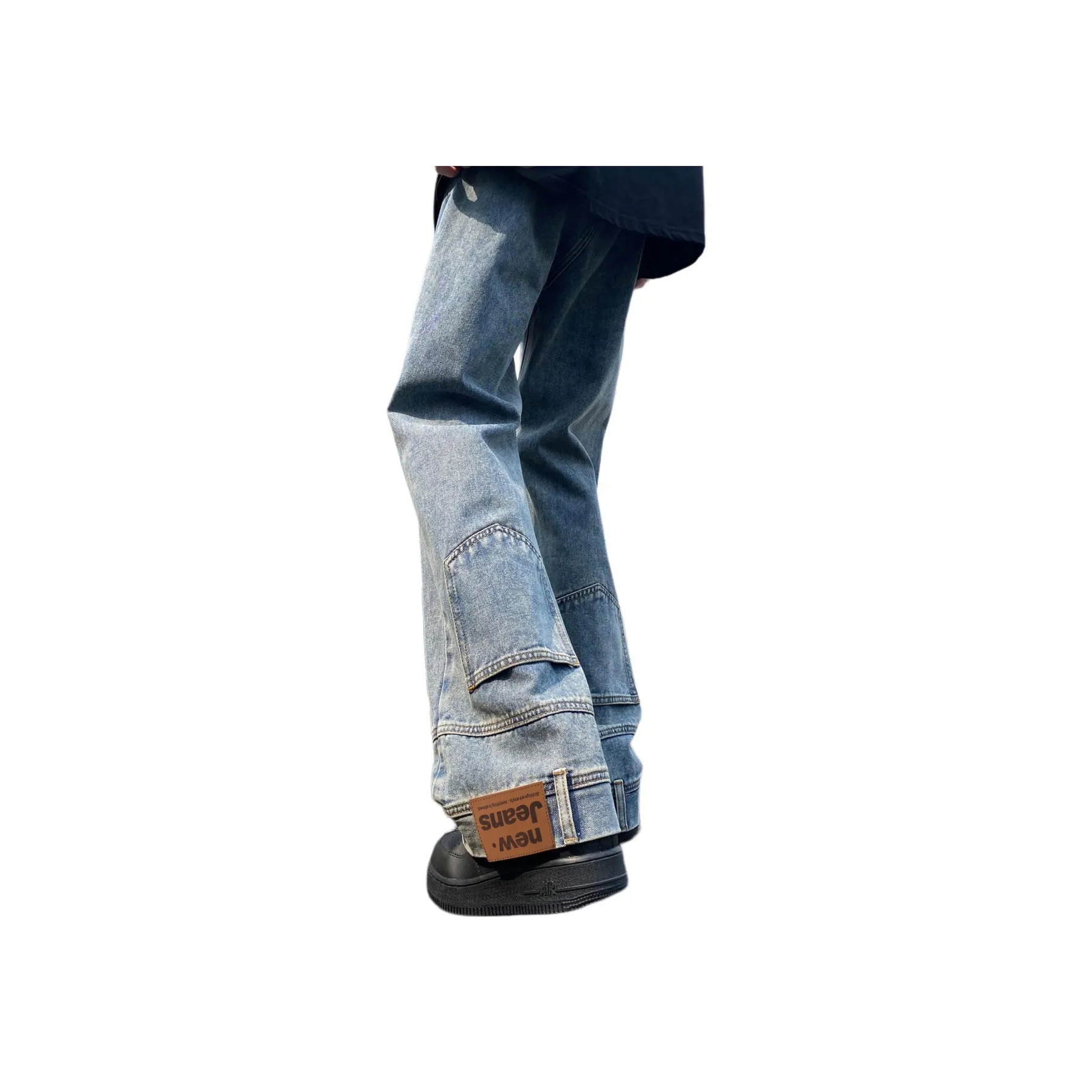 RENBEN Jeans Unisex Vintage Blue