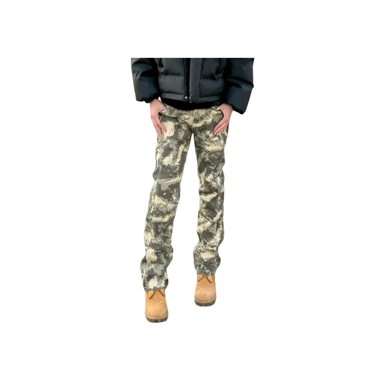 Menglaini Jeans Unisex Camouflage