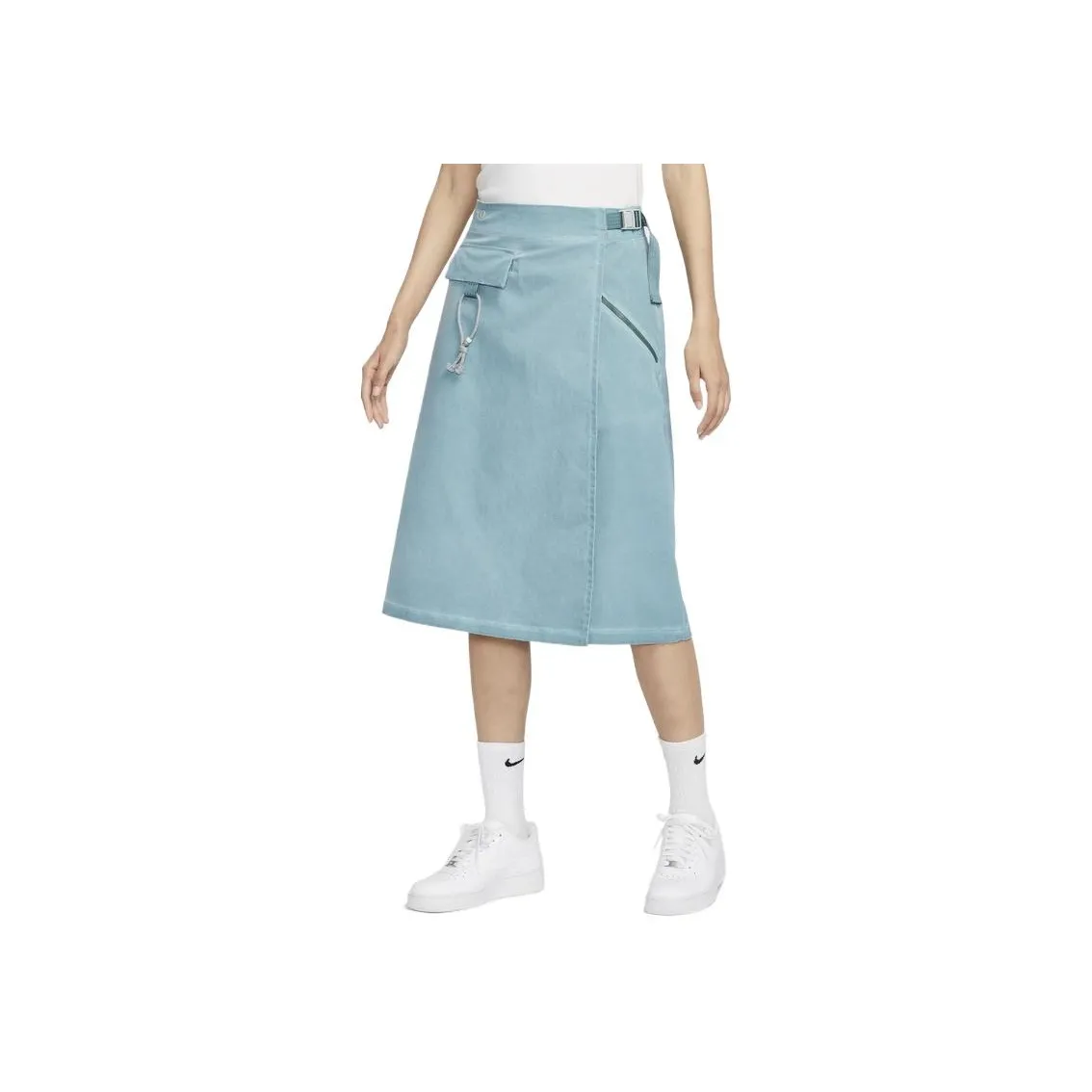 Nike SPORTSWEAR TECH PACK FW/AW24 NAI-KE Skirt Women's Royal Blue Denim