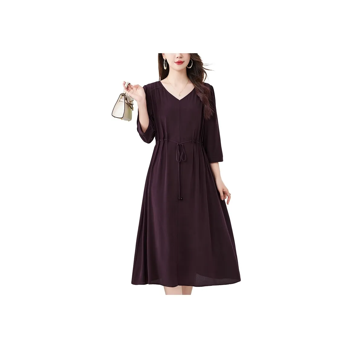 To The West Long Sleeved Dresses Women's Maroon