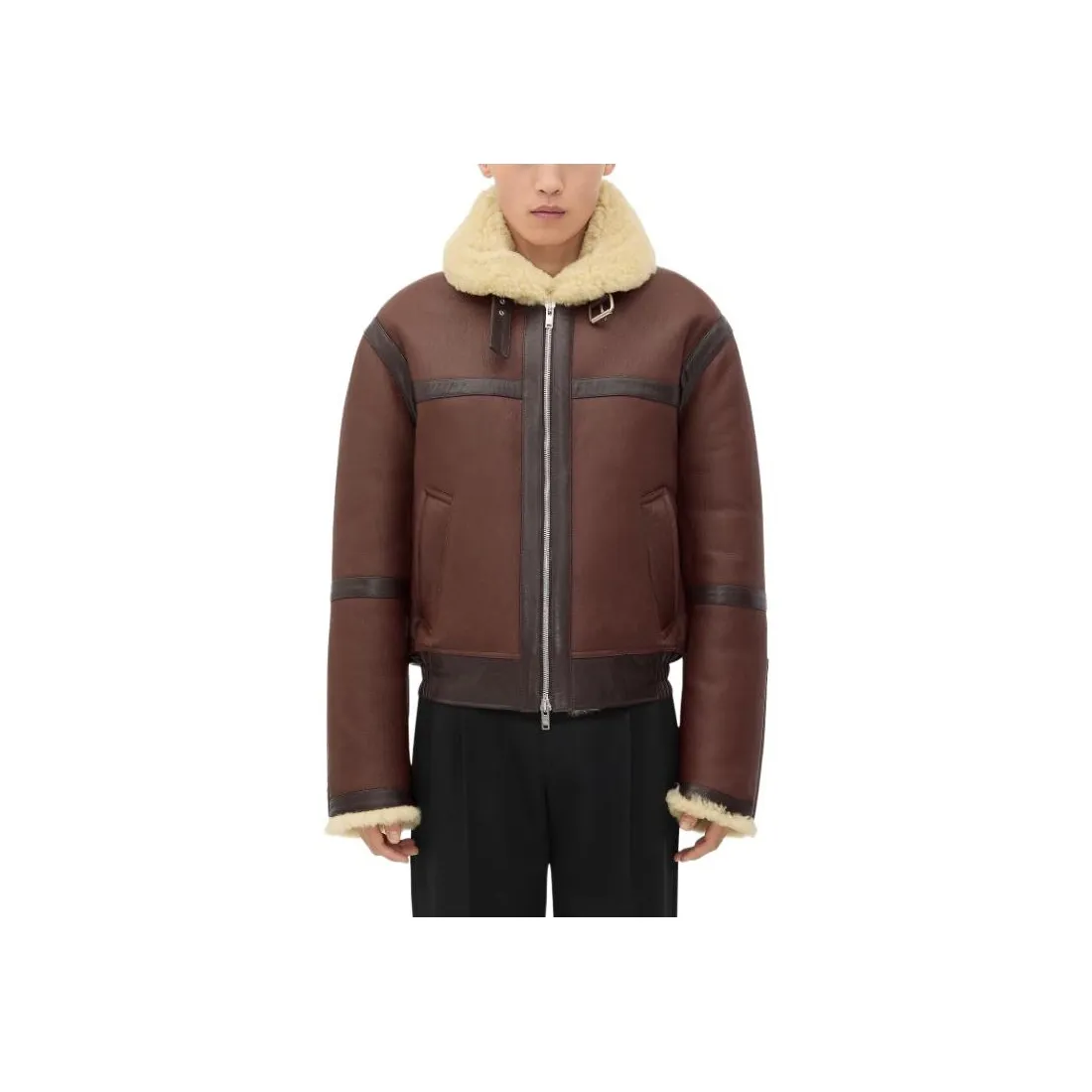 Bottega Veneta Leather Jacket Men's Chocolate