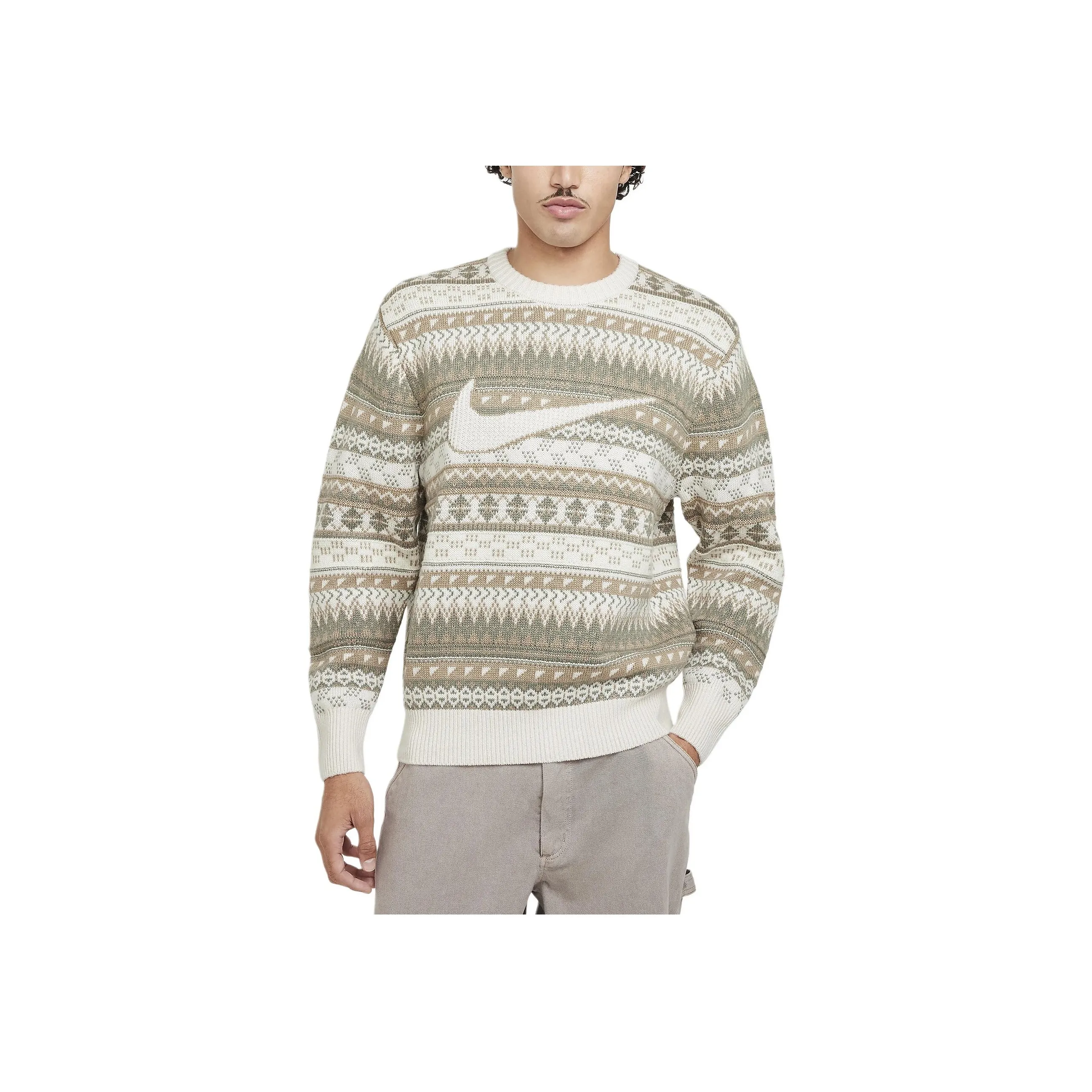 Nike Life Men's Fair Isle Swoosh Sweater
