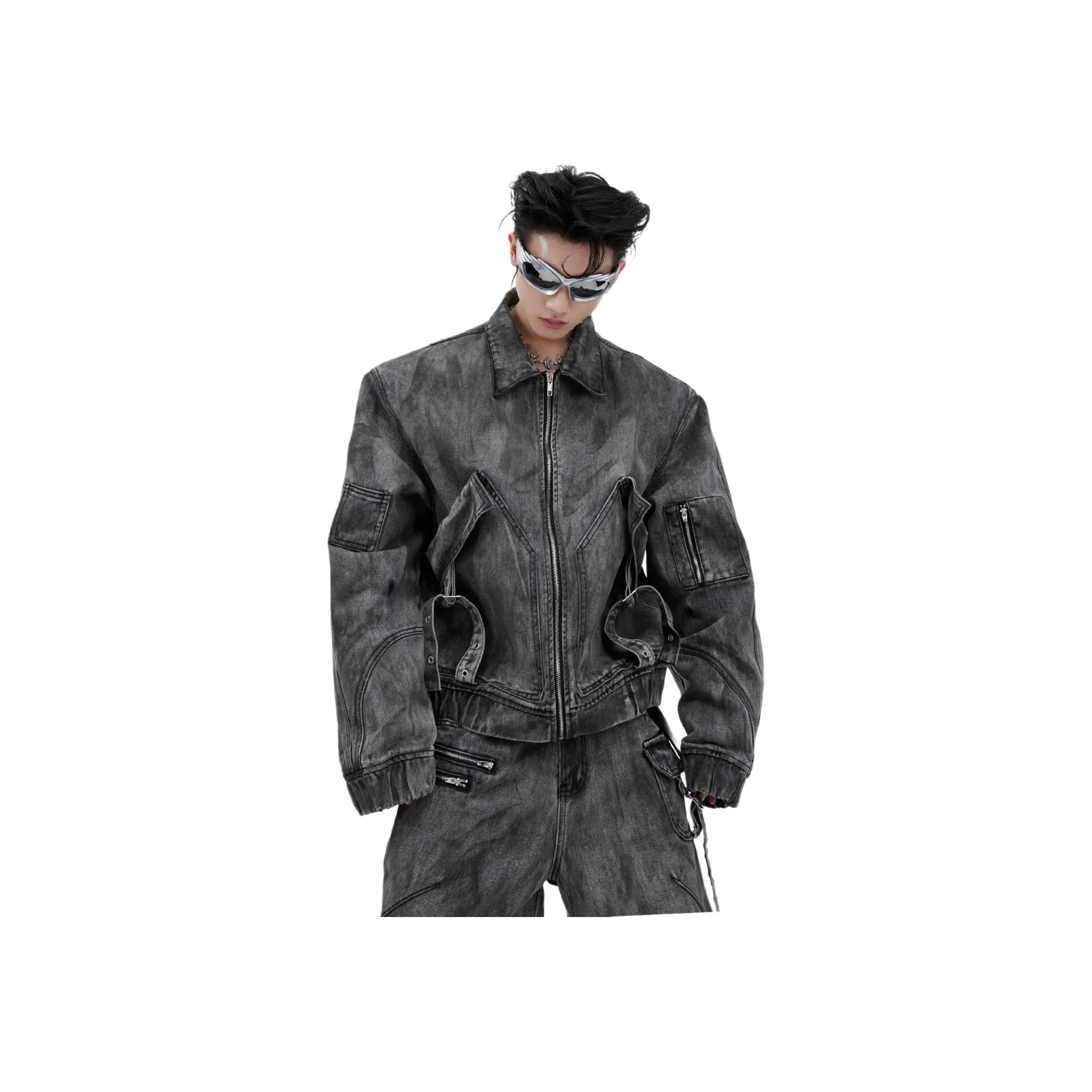 NEVER RULE Черный Унисекс Джинсовые куртки