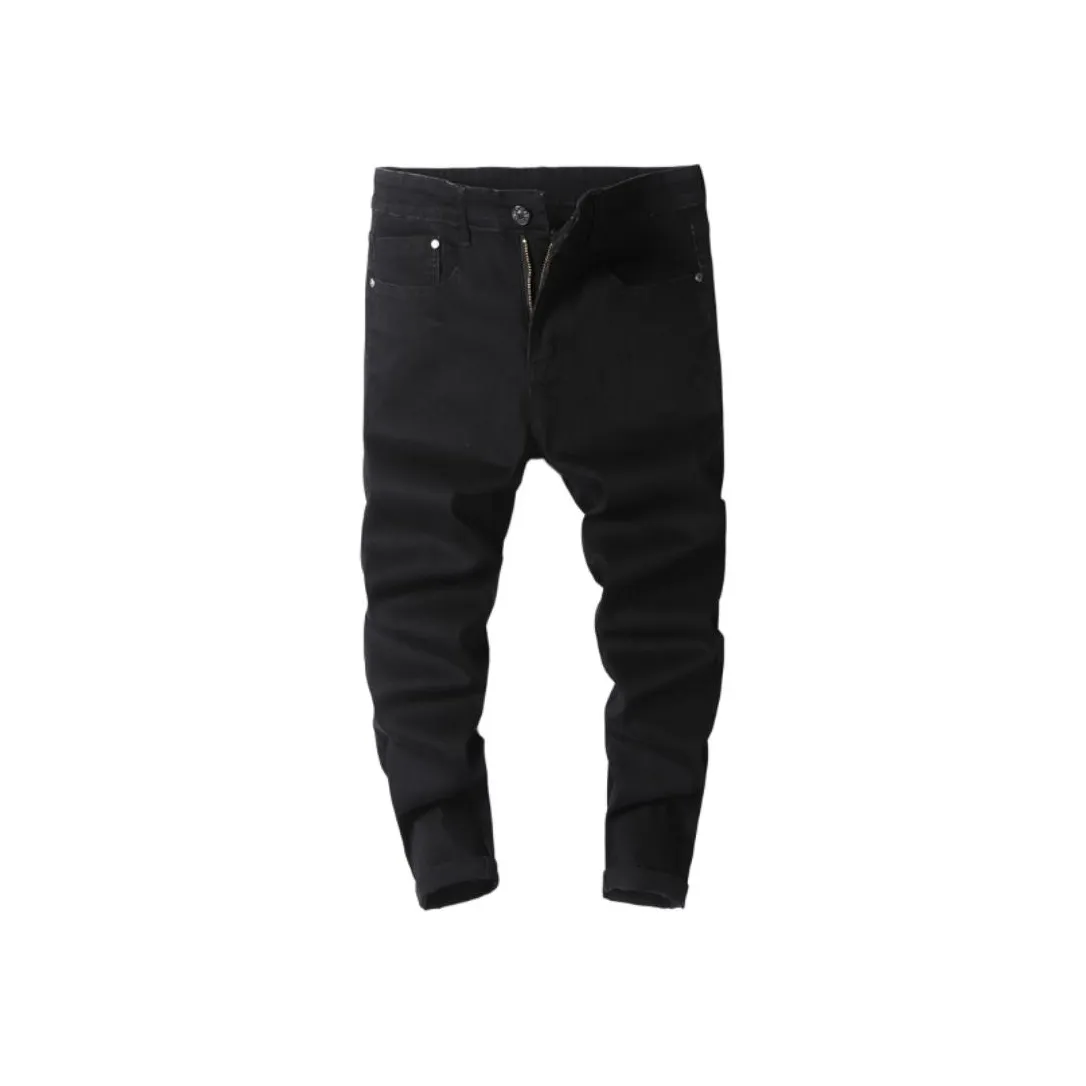 JIKENDI Мужские черные джинсы