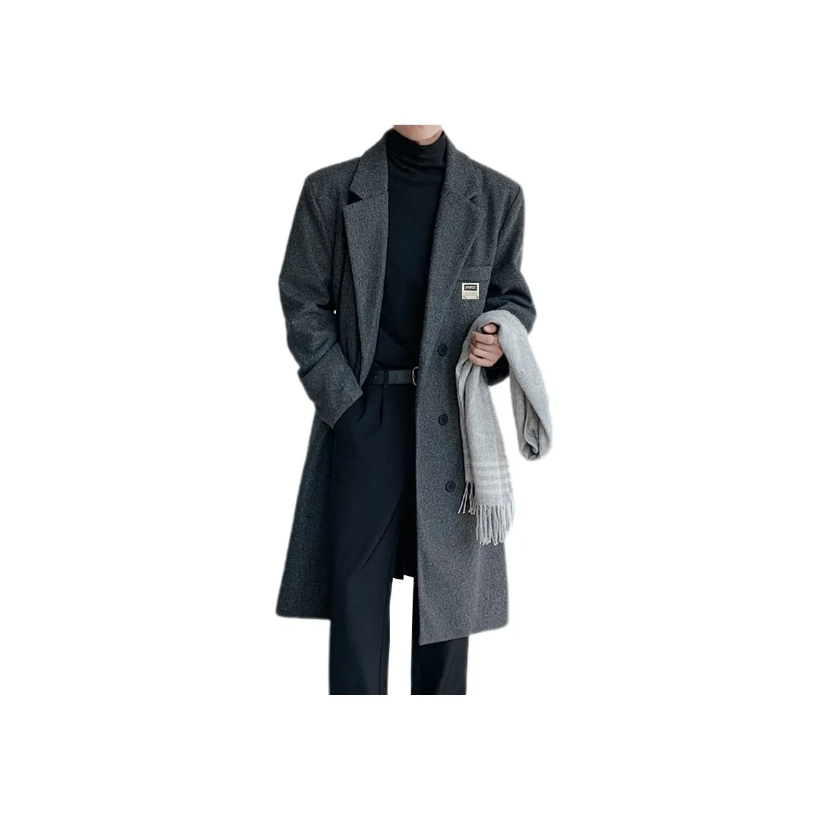 FUERZA Trench Coats Unisex Gray