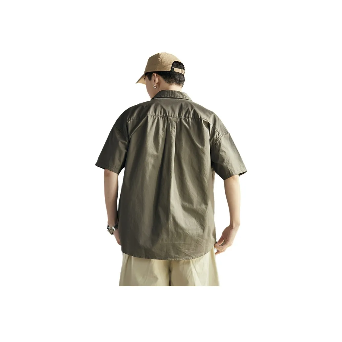 Tonlion Shirt Men's Tea Pink Brown