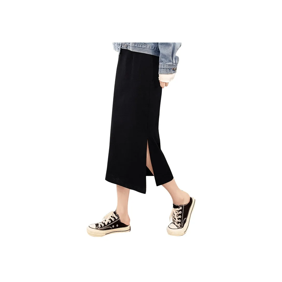 Cypress House Повседневный Длинный Юбка Женские Черный