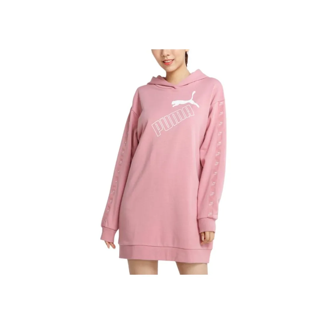 PUMA Long Sleeved Dresses Women's Pink Purple