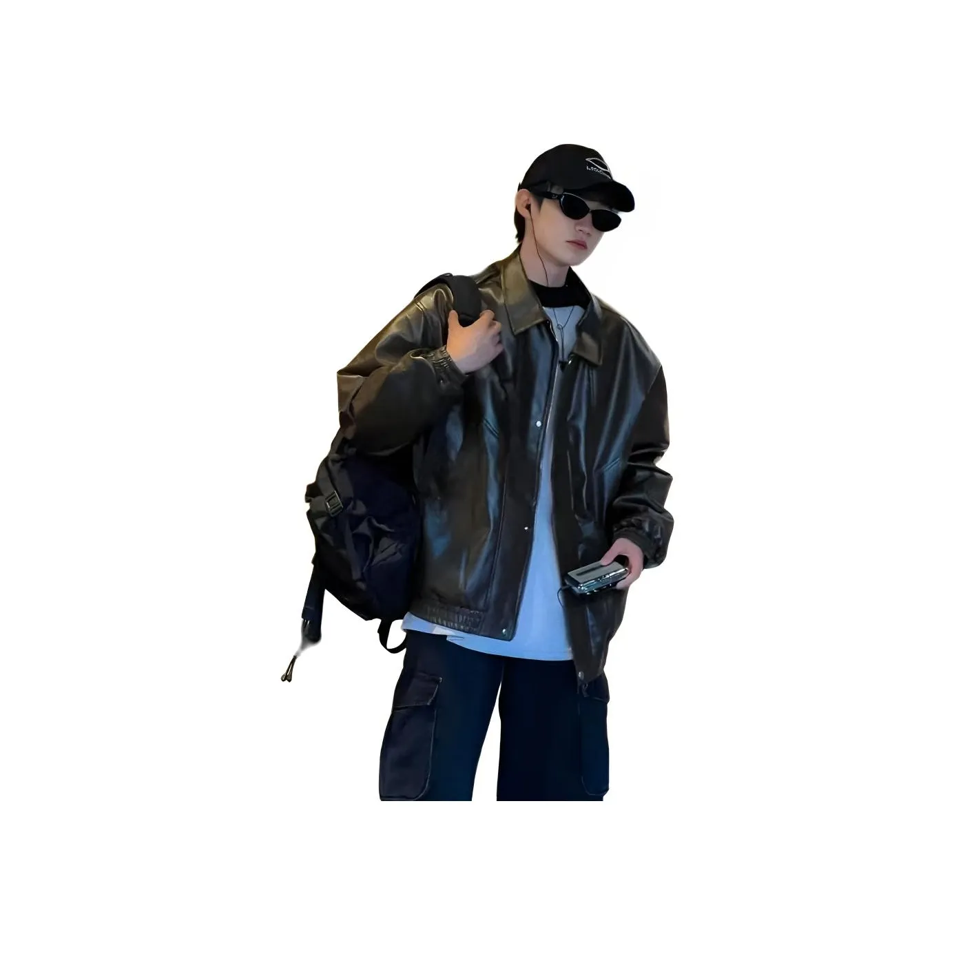 CORNILOT Ночной Черный Унисекс Кожаные Куртки