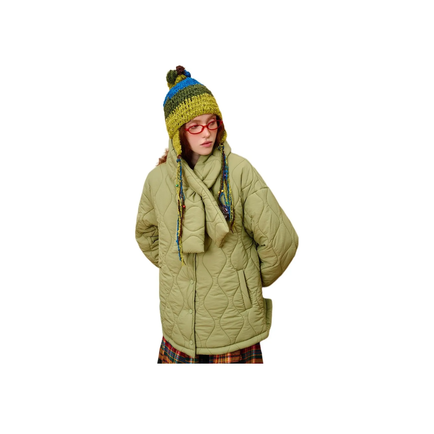 Coolhut Зеленый Женские Объёмные куртки (пуфы)