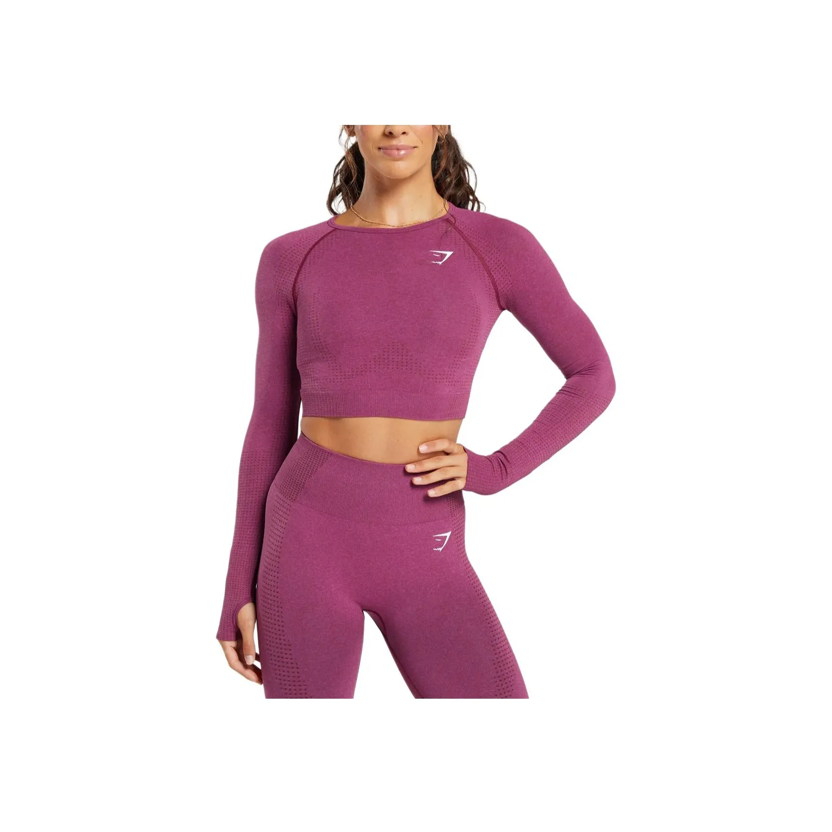 GYMSHARK T-рубашка Женская Сливовый Розовый Marlstone