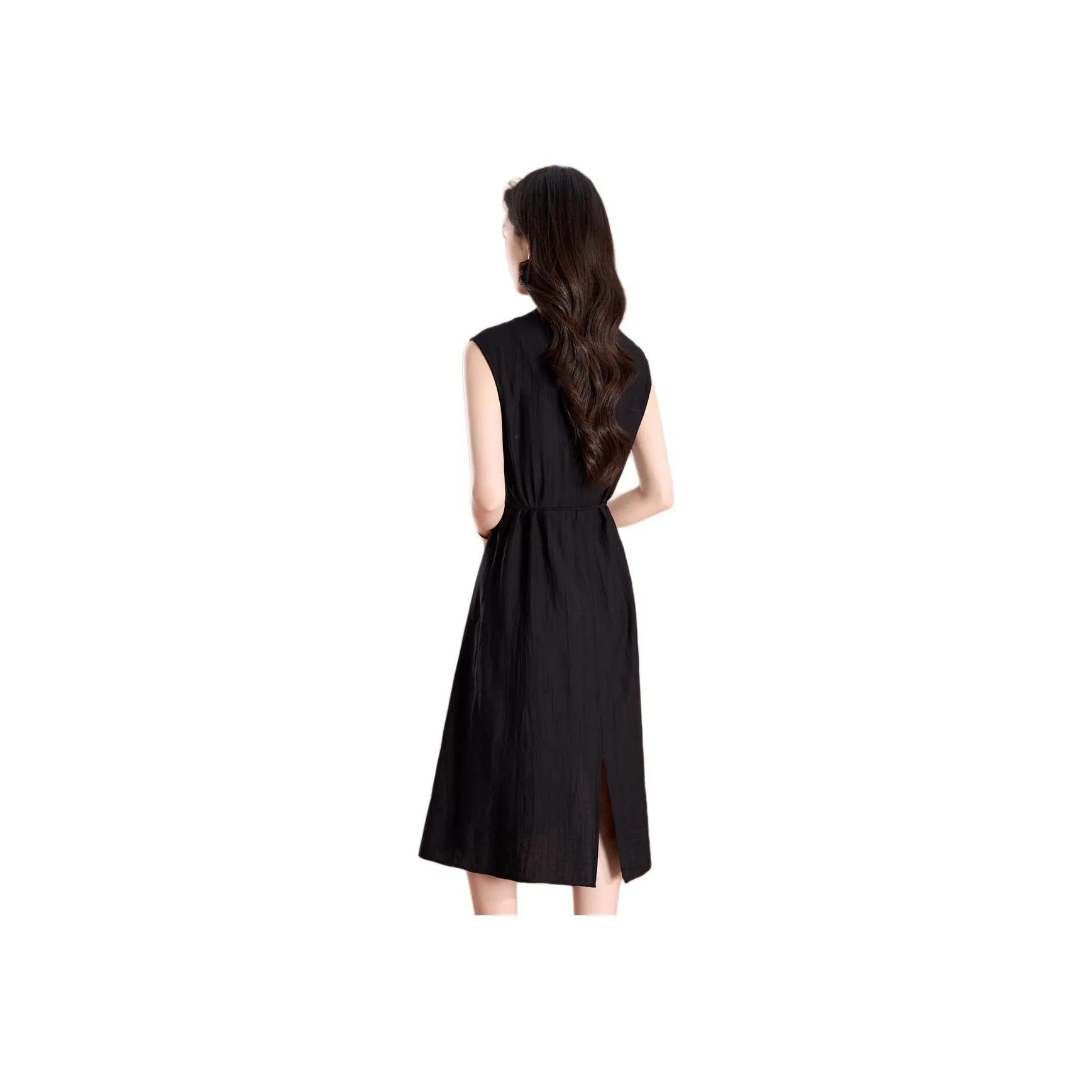 Mylan Summer Sleeveless Dress Cinched Waist Women's