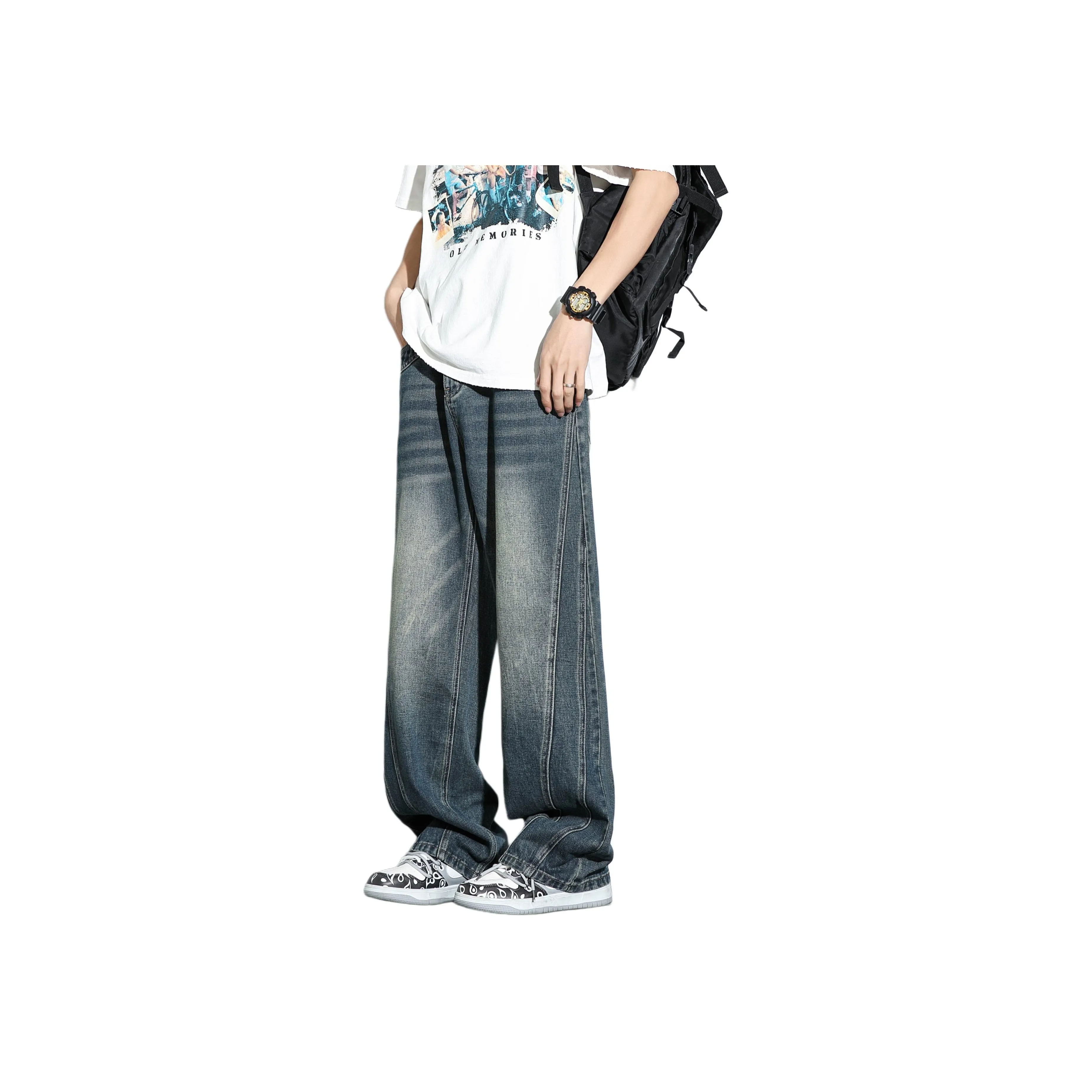 Menglaini Jeans Unisex