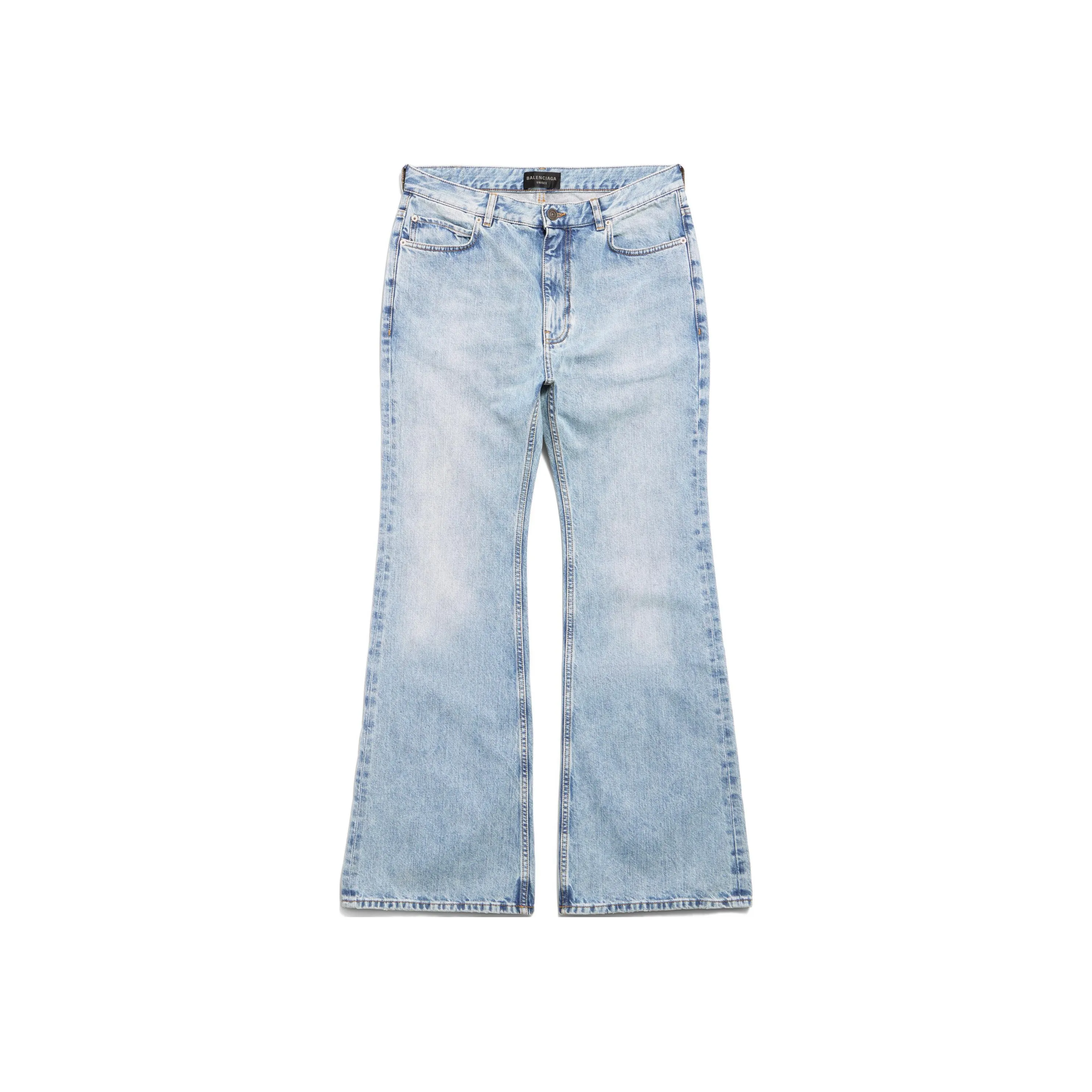 Balenciaga Distressed Low Waisted Flared Jeans
