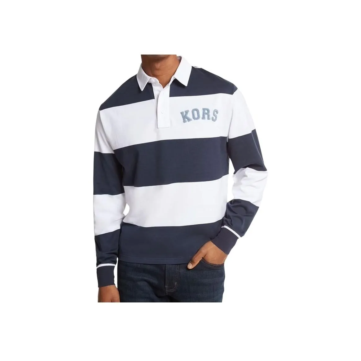 MICHAEL KORS FW23 Polo Shirt Men's Navy Blue