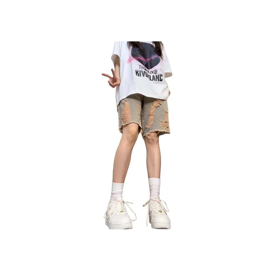 Kele Coco Denim Shorts Women's Yellow Mud