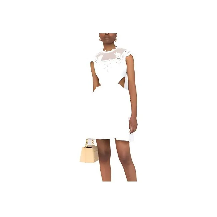 Self-portrait Guipure-lace Cut-out Mini Dress