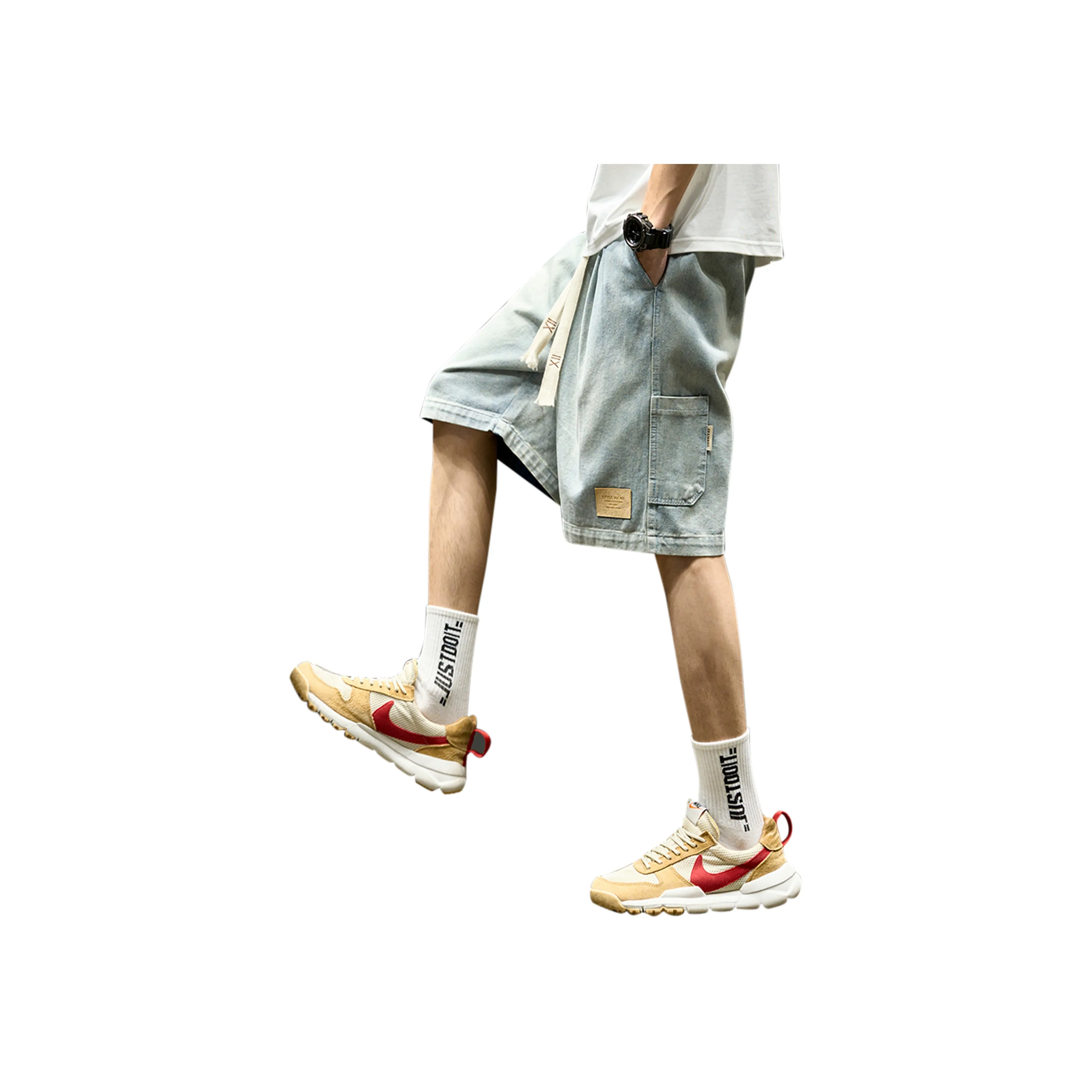 REXSHION Унисекс Джинсовые Шорты