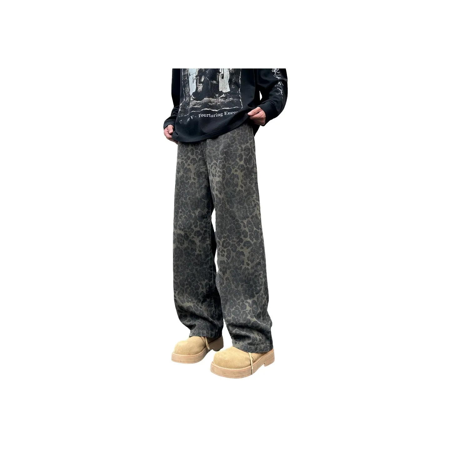 NOME Jeans Unisex Leopard Print
