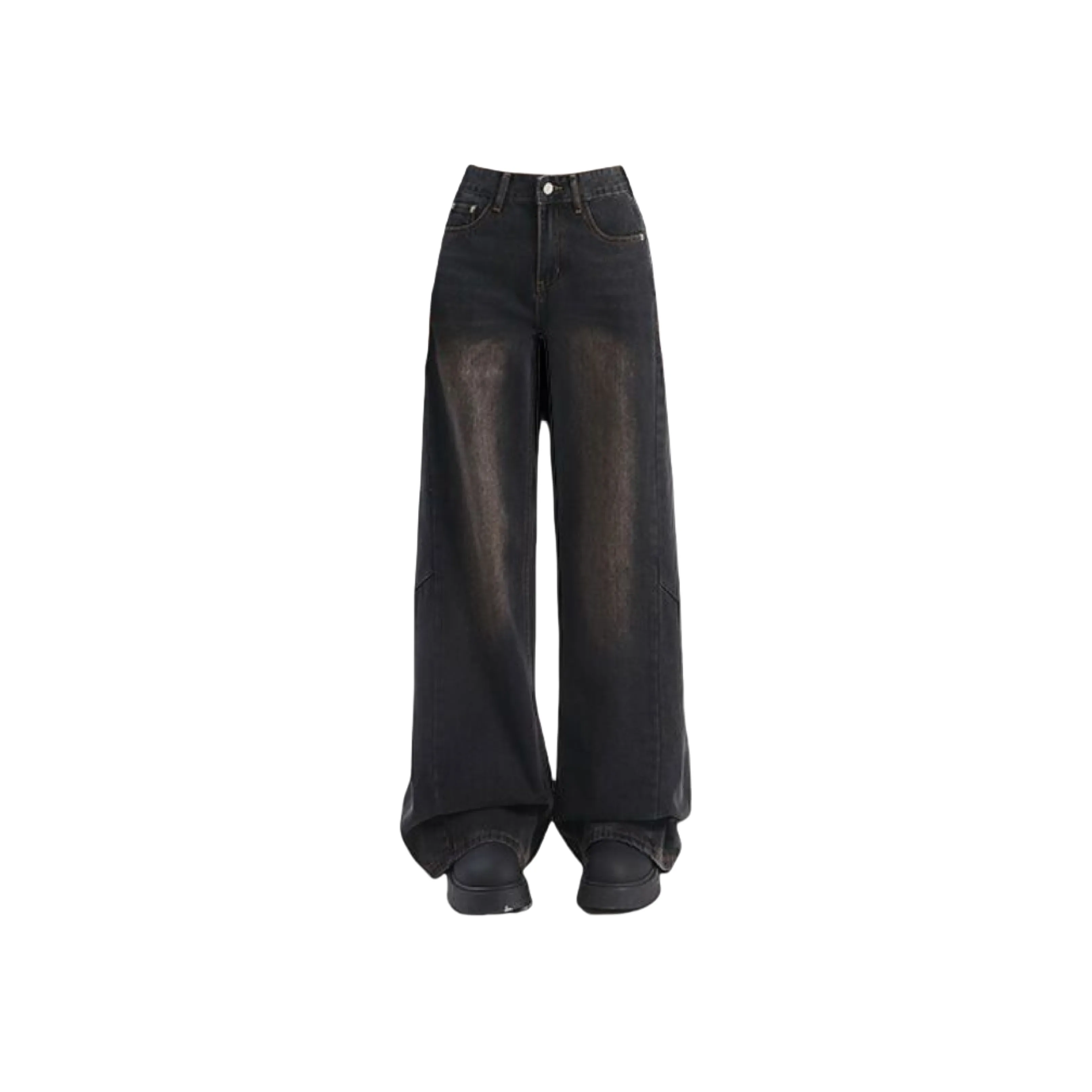 YINLEI Черно-серый цвет унисекс джинсы