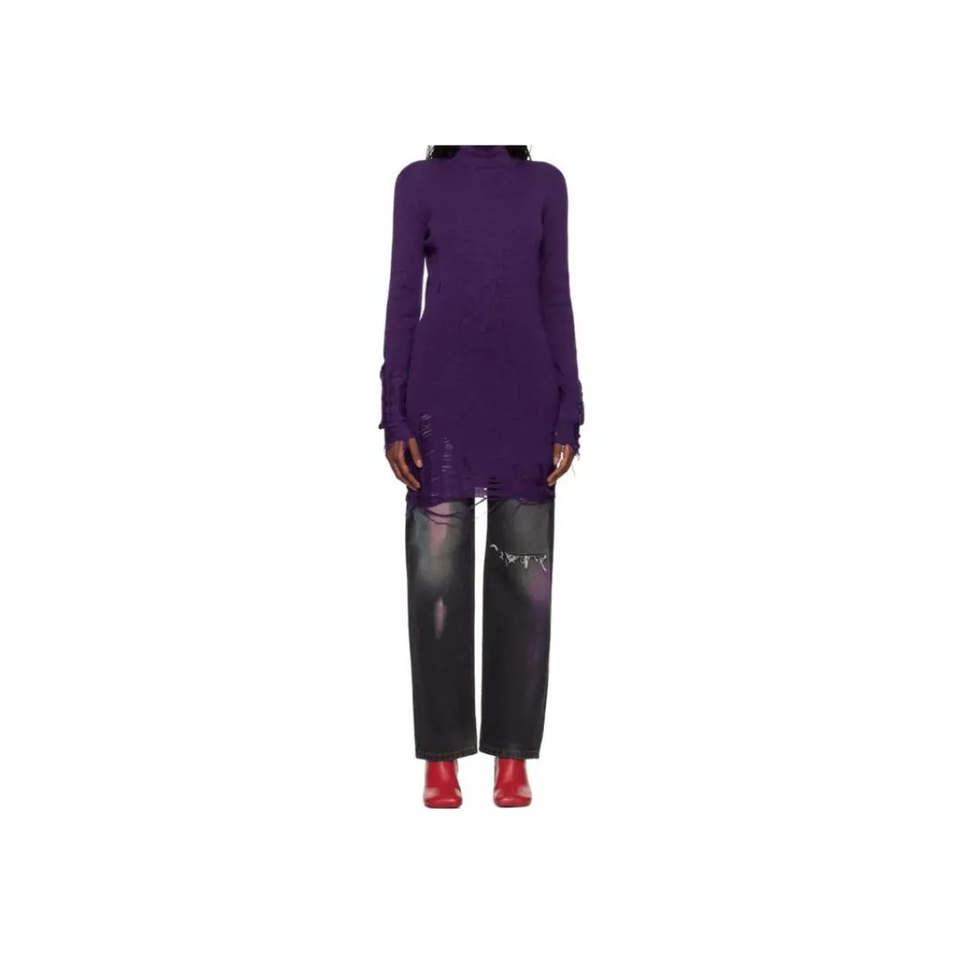 MM6 Maison Margiela Long Sleeved Dress Women's Purple