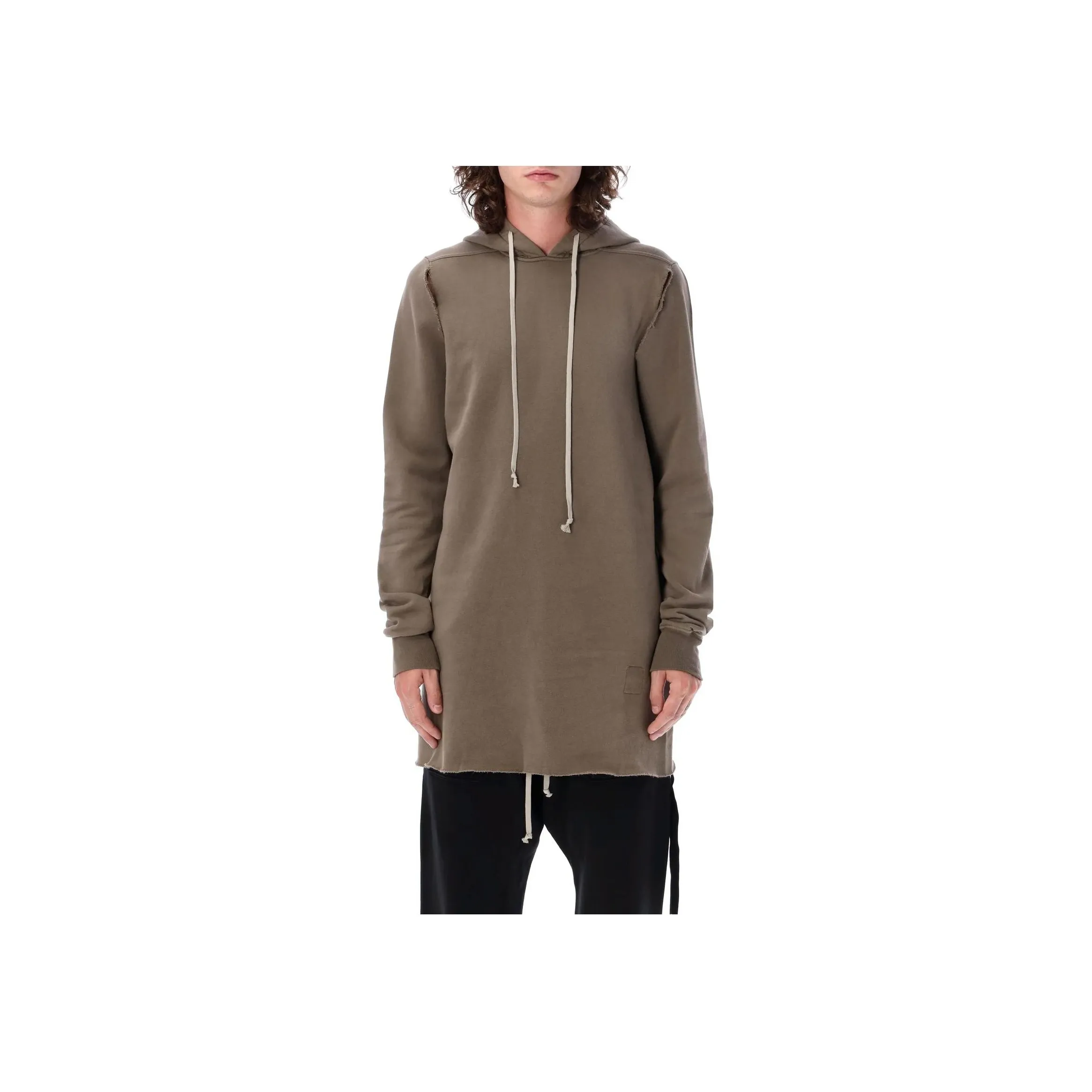 Rick Owens DRKSHDW Cut Out Detailed Long Hoodie