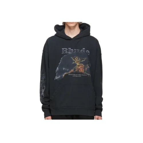 Rhude Черный Мужские Свитшоты