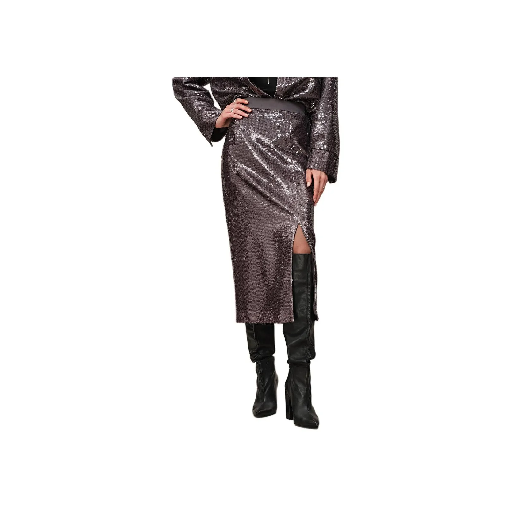 Fabrique Кожа Длинная Юбка Женская