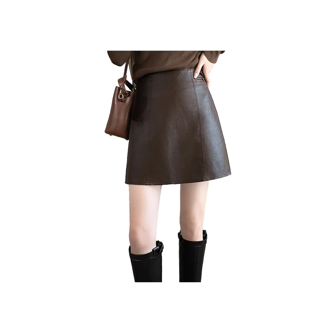 Cypress House Leather Short Skirts Women's