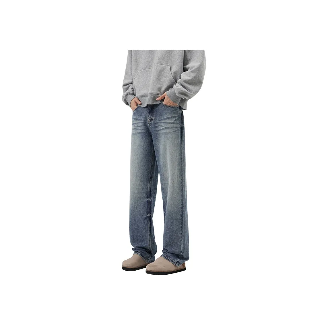 FALIAMS Jeans Men's Ice Blue