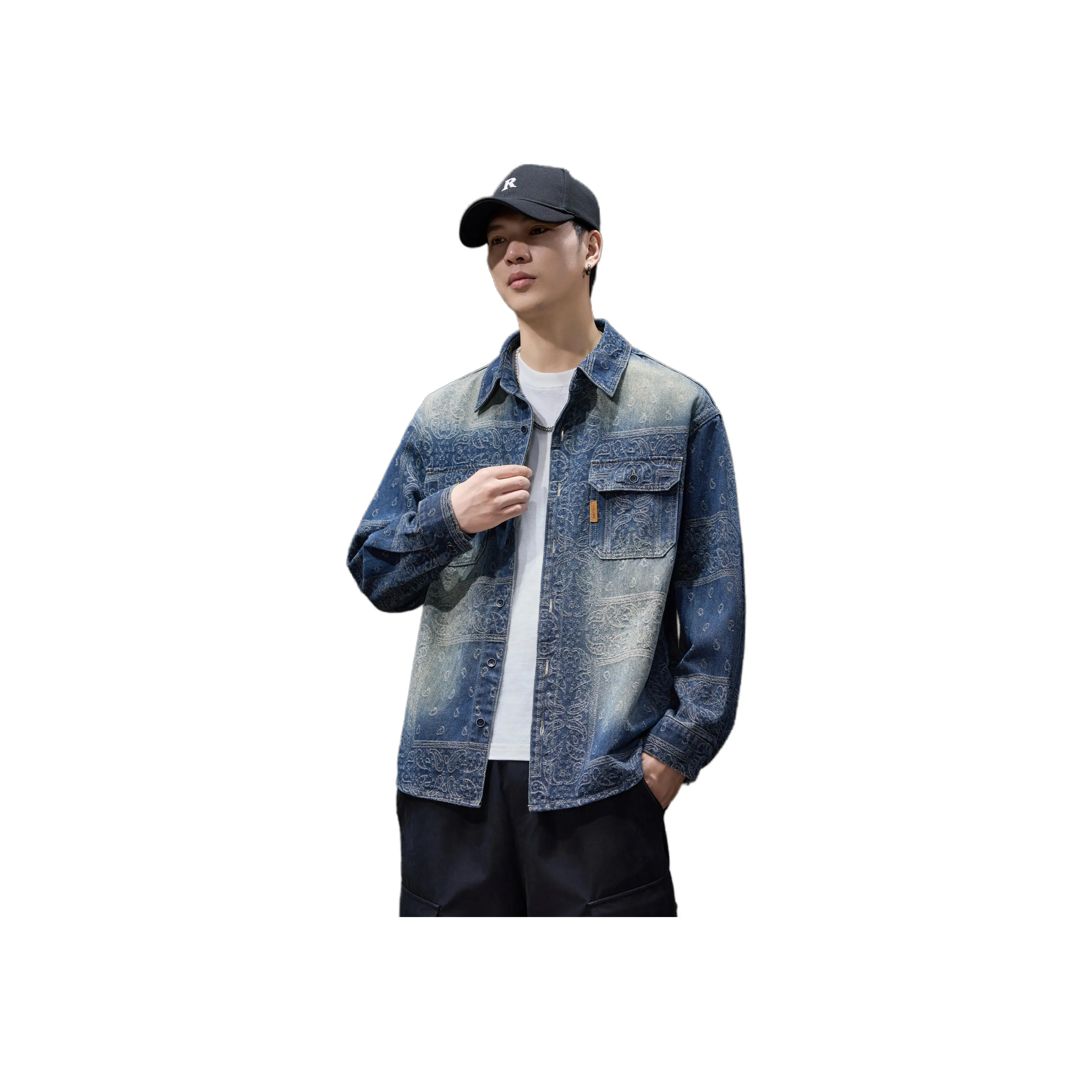 Tonlion Темно-синий Унисекс Джинсовые куртки